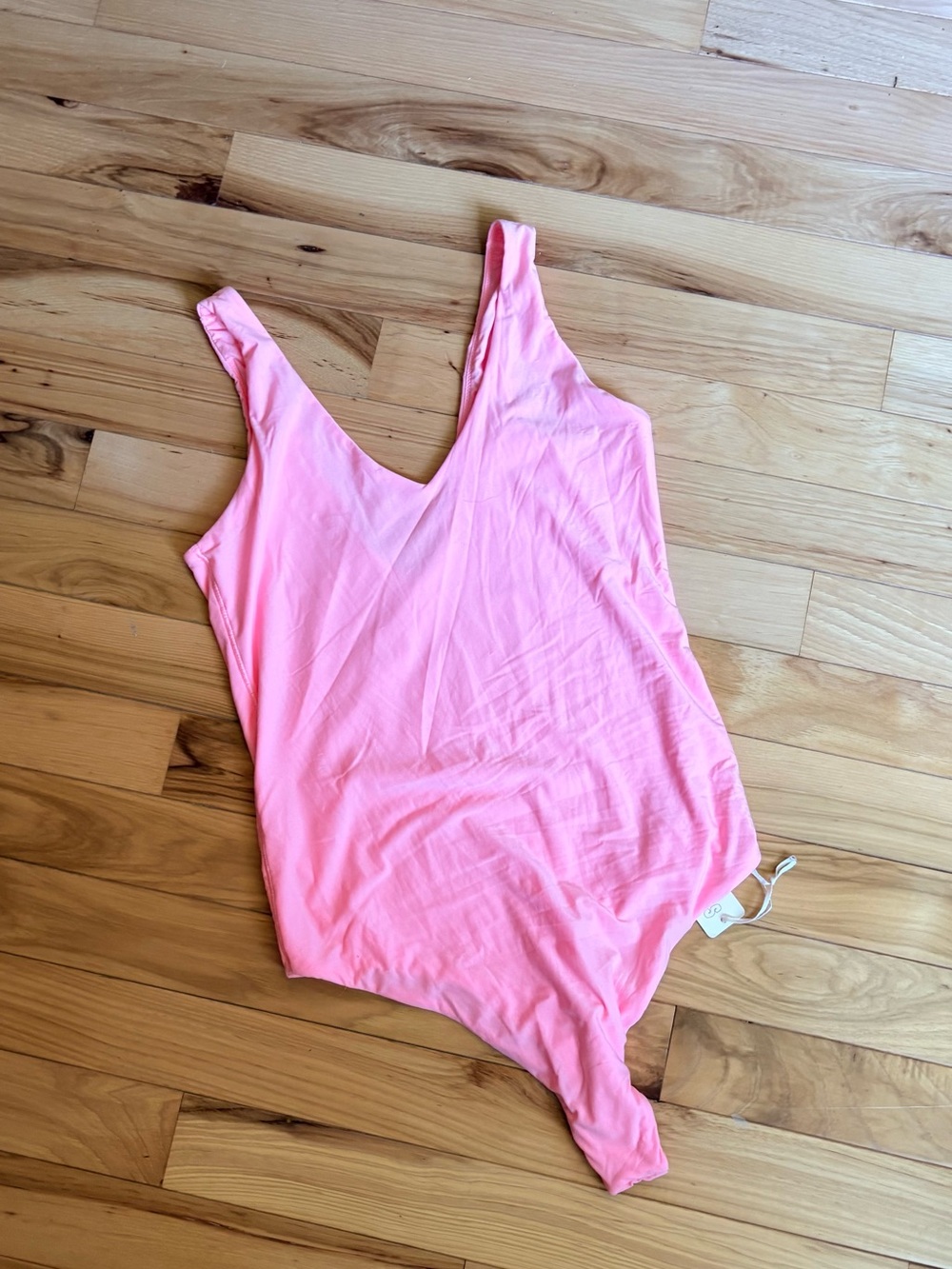 aerie Pink Sleeveless V-Neck Bodysuit